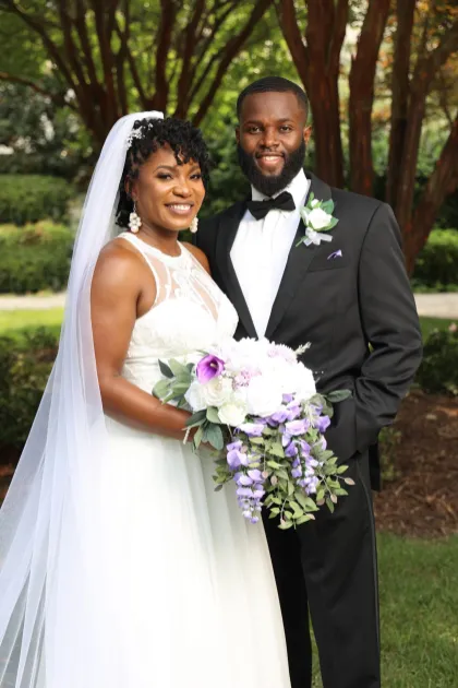 Malcolm Travis Brown with his wife, Karlynn, on their wedding day (Submitted photo)