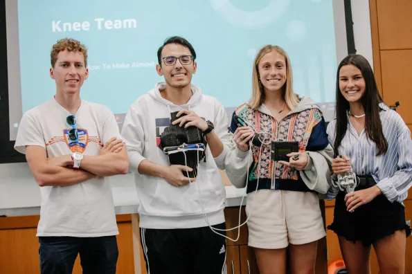 Lauren Grohowski, far right, and classmates from the class How to Make (Almost) Anything and Make it Matter, taught by Kevin Galloway, research associate professor of mechanical engineering and director of making at the Wond’ry, Vanderbilt’s Innovation Center (Submitted photo)