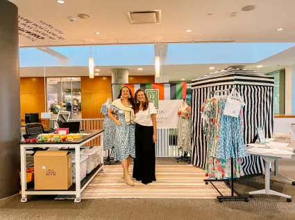 Mary Cayten Brakefield and her mom, Stephanie, created a pop up shop at the Wond'ry, Vanderbilt's Innovation Center. (Submitted photo)