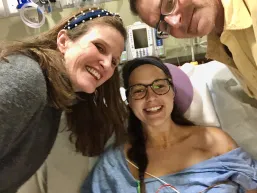 Mary Cayten Brakefield's family was never far away during her hospital stays. (Submitted photo)