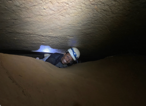 Danait Issac spelunking in Howard's Cave in Trenton, Georgia, with Wilskills 101 (Submitted photo)
