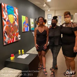 Megan Jordan stands with her art. (Submitted photo)