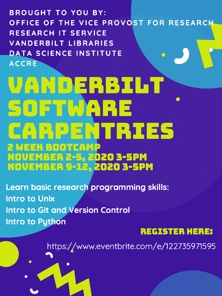 Vanderbilt Software Carpentries boot camp