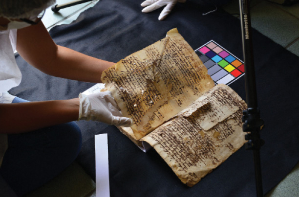 Professor of History Jane Landers launched Vanderbilt’s Slave Societies Digital Archive in 2003, cataloging nearly half a million images taken from more than 2,000 individual volumes, like the one shown here, that document the lives of 4 million to 6 million individuals. (Slave Societies Digital Archive)