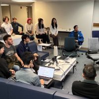 Faculty and students collaborate at the Data Science Institute.