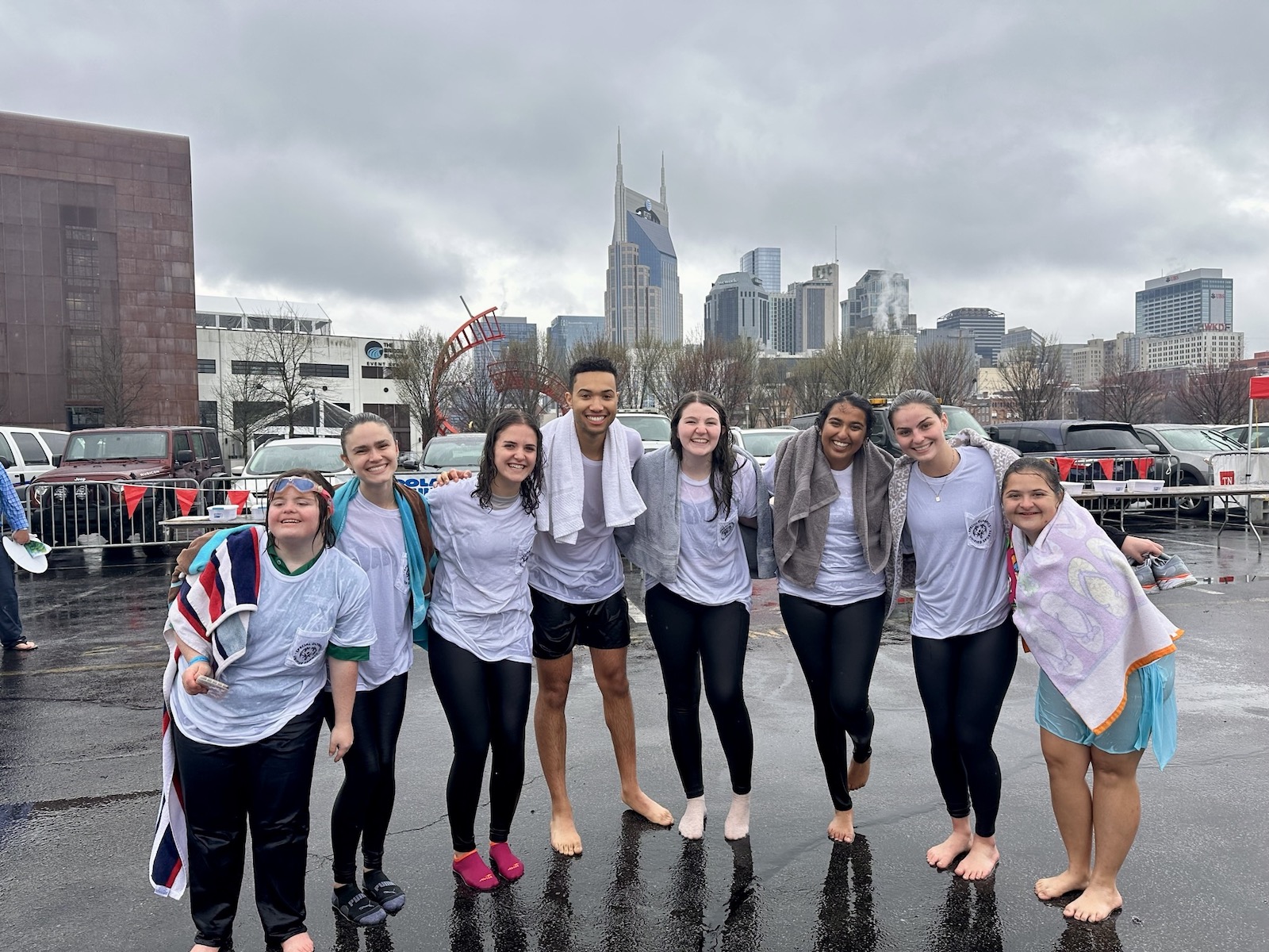 Nora and friends at the Best Buddies Polar Plunge.