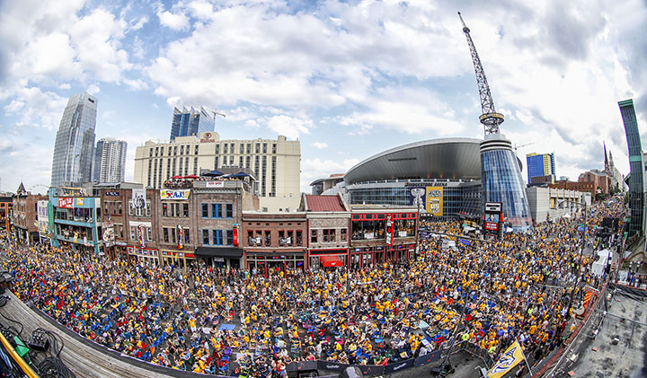Game Six of the 2017 NHL Stanley Cup Final at Bridgestone Arena on June 11, 2017 (Photo by John Russell/NHLI via Getty Images)