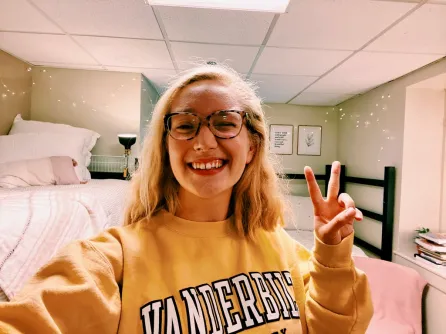 Tatum Earp in her first year residence hall (Submitted photo)