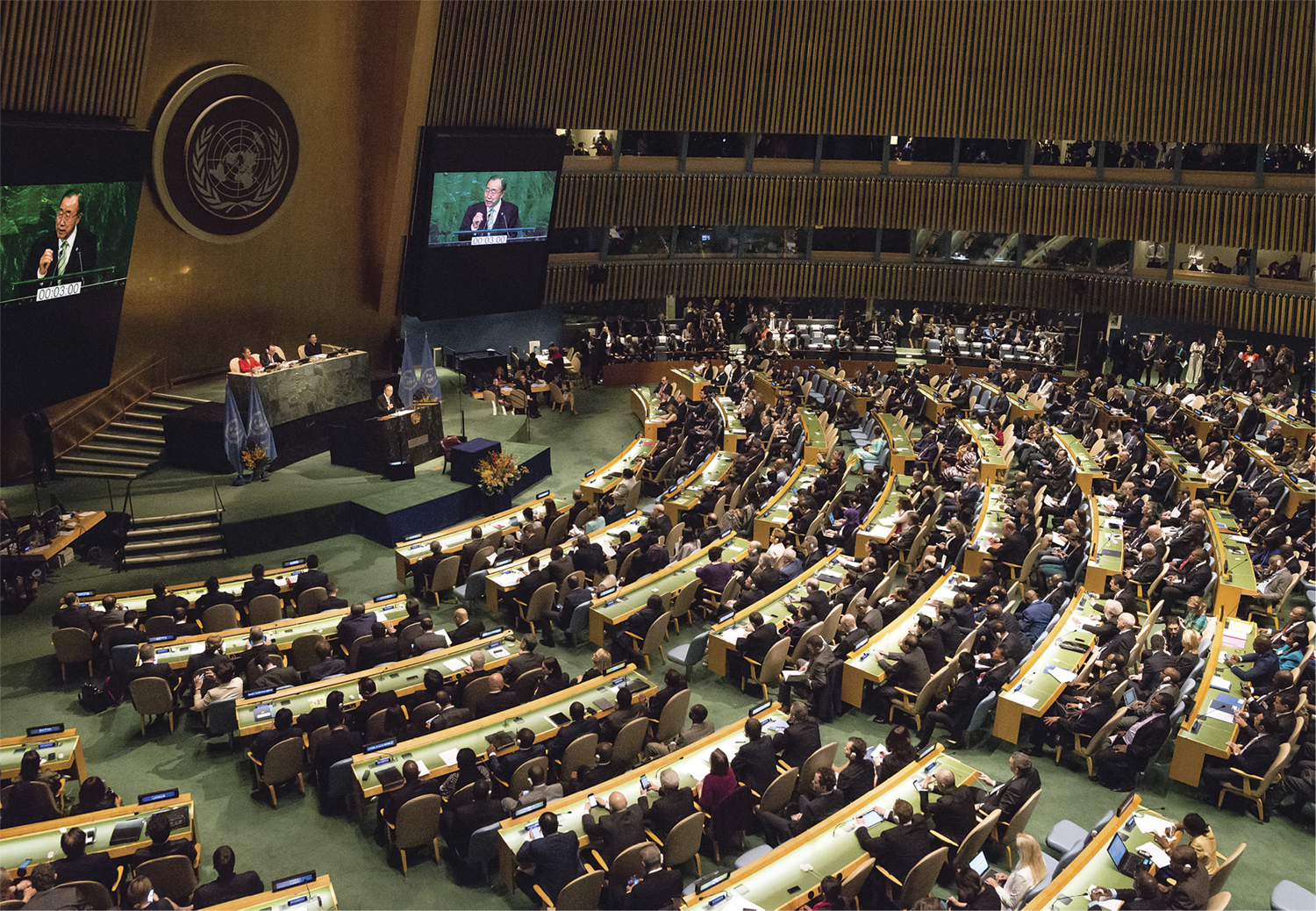 Leaders from around the world gathered in April 2016 at UN Headquarters in New York City to sign the Global Climate Agreement resulting from the COP21 conference in Paris the previous year. (ALBIN LOHR-JONES/PACIFIC PRESS/LIGHTROCKET VIA GETTY IMAGES)