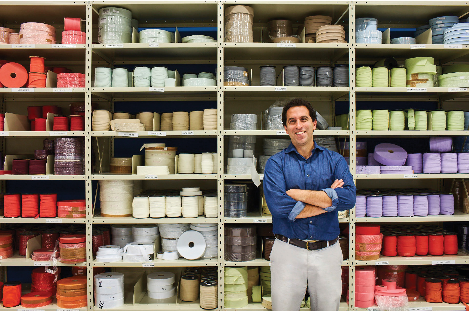 George Matouk is CEO of John Matouk & Co. Inc., a third-generation, family-owned luxury linens company in Massachusetts that is successfully bucking the trend of overseas production and putting its employees first. (JOE SCHMELZER FOR ONE KINGS LANE)