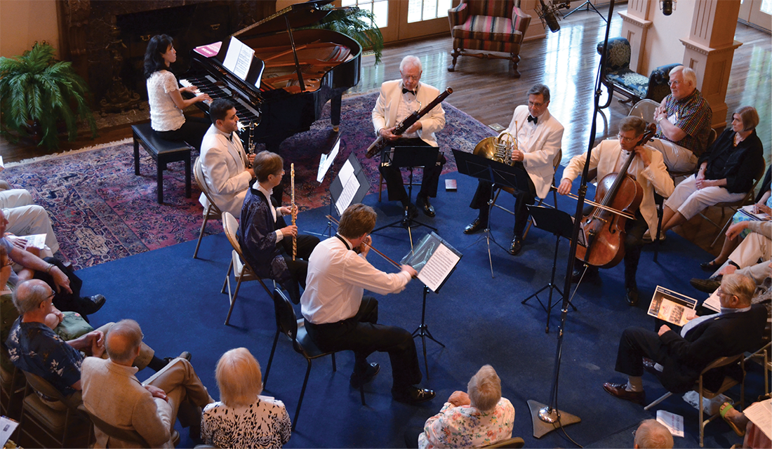 James Berkenstock (top right) and his wife, Jean, co-founded the Midsummer's Music Festival in Door County, Wisconsin, dedicated to the chamber repertoire. (Courtesy Midsummer's Music Festival)