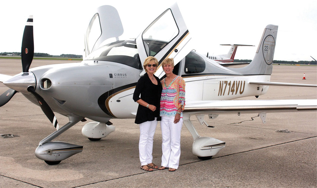 Amanda Farnsworth, left, and Dee Dee Turner prepare to fly to Havana Aug. 9, 2016. (COURTESY OF AMANDA FARNSWORTH)