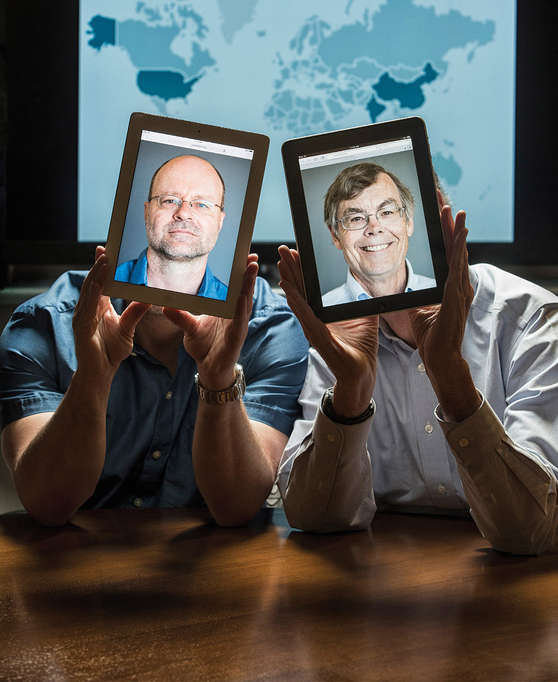 Professors Ákos Lédeczi (left) and Mike Fitzpatrick (JOE HOWELL)