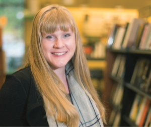 Storey at her April book-signing event on campus (SUSAN URMY)
