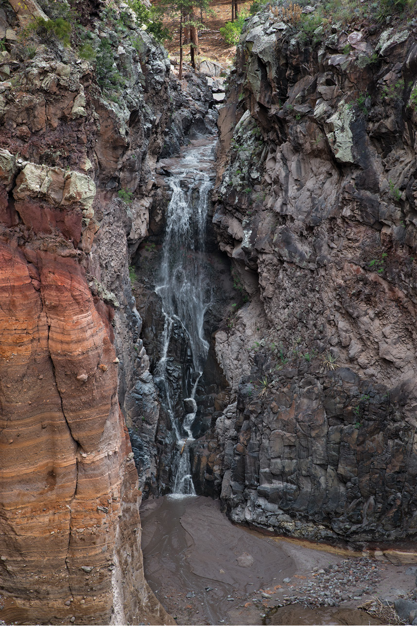 The upper falls on Frijoles Creek at Bandelier National Monument (Photo by David Halpern)