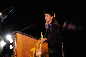 Tiffiny Tung, vice provost for undergraduate education at Founders Walk 2023. (Nick Hessler/Vanderbilt)
