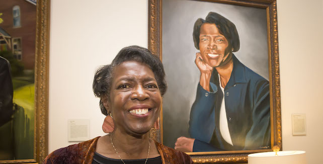 Dorothy Phillips with Trailblazer portrait