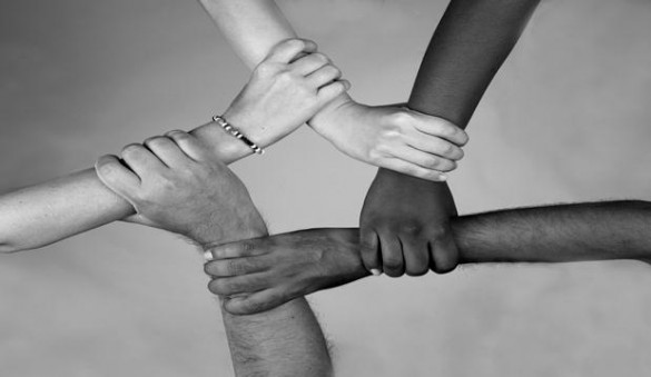 community-hands-together joining hands concept image