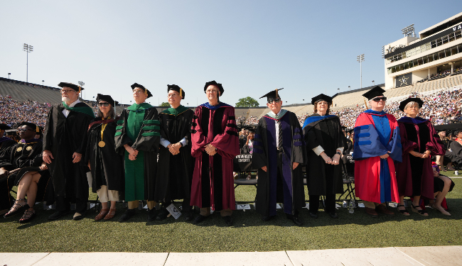 Vanderbilt recognized retiring faculty during the university's Commencement ceremony on May 13.