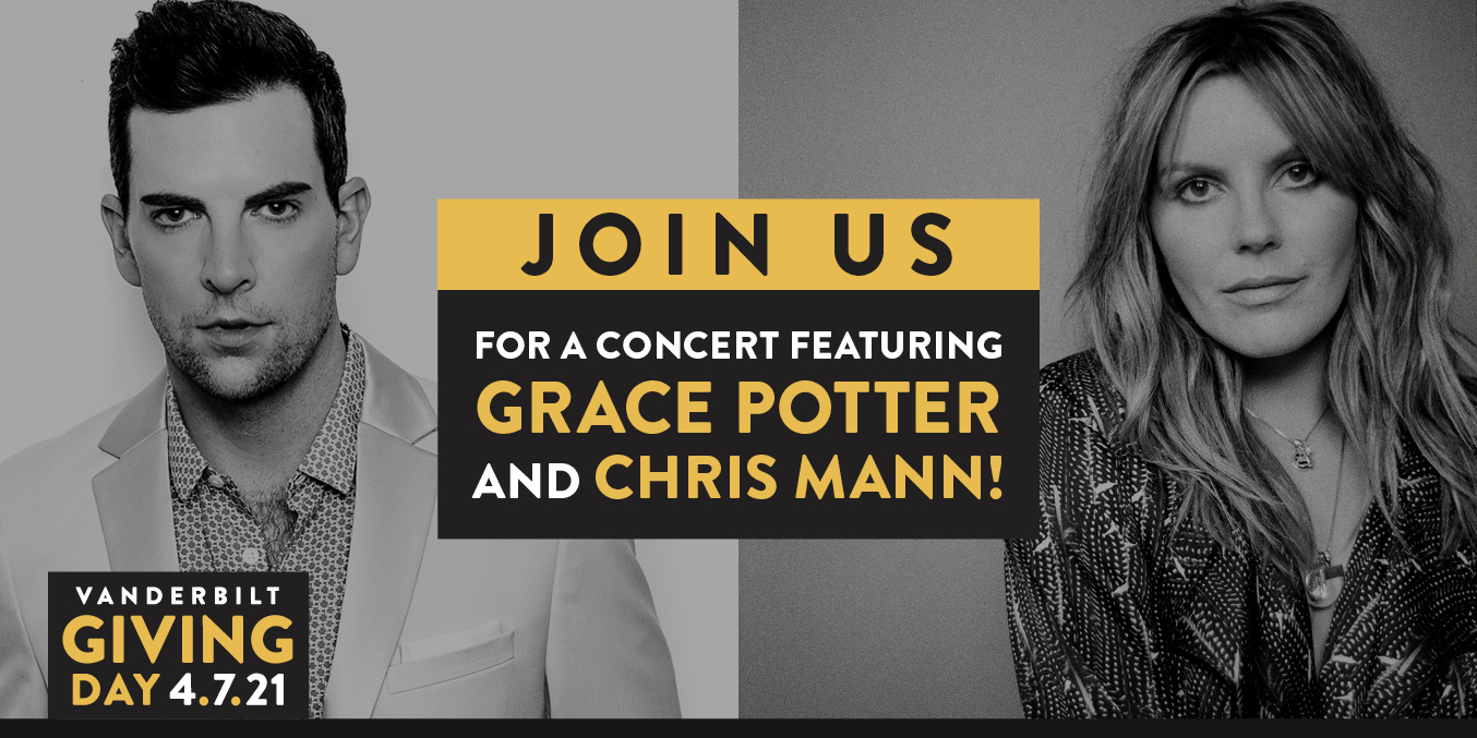 Join us for a concert featuring Grace Potter and Chris Mann! Giving Day, April 7, 2021