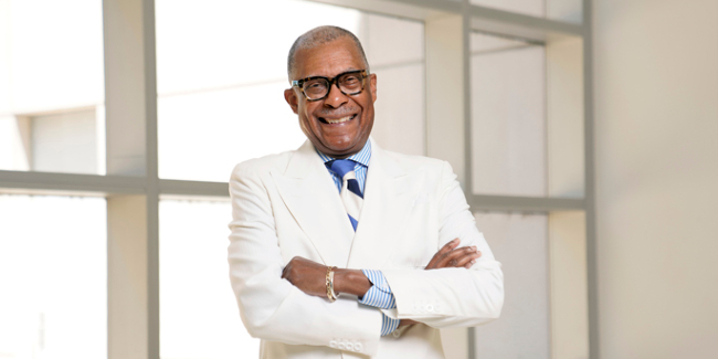 Andre Churchwell, MD poses for a photo on May 11, 2021. Photos by Donn Jones/Vanderbilt University Medical Center.
