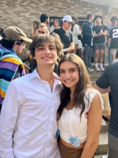 Rachael Perrotta with her brother Nick before the homecoming game on Nov 4, 2023 (Submitted photo)