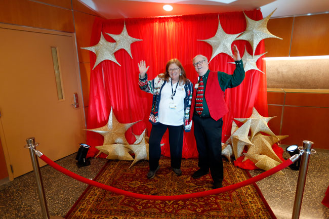 One of several selfie stations at the 2018 Turkey Toss. (Steve Green/Vanderbilt)