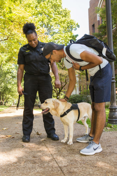 Community K-9 Patrol "Jack" the new community K-9 with his handler, Corporal Lewis.