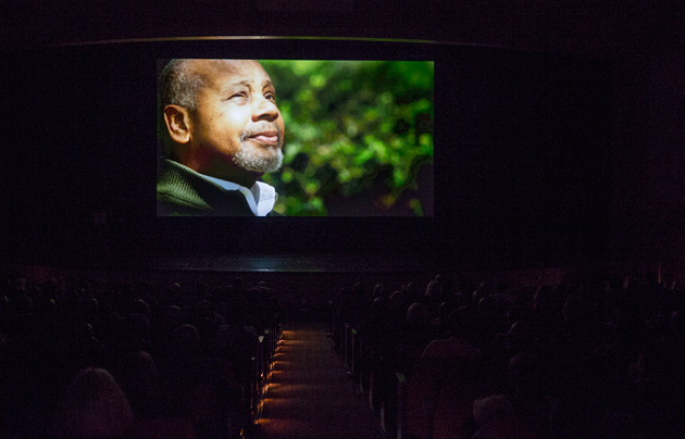 The premiere of “Triumph: The Untold Story of Perry Wallace” was held Dec. 4 in Vanderbilt’s Langford Auditorium. (Joe Howell/Vanderbilt)