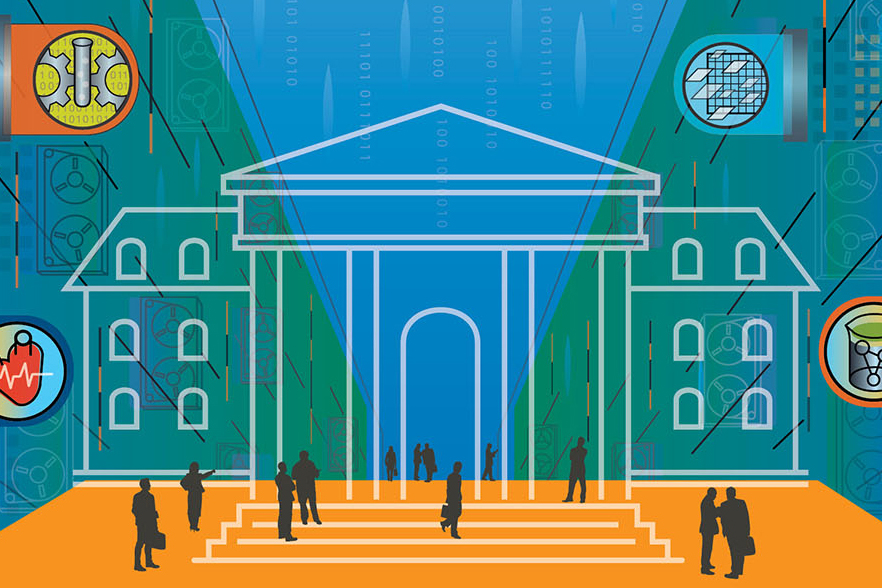 Bioinformatics classroom illustration