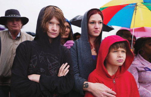 Photo of mother with two children