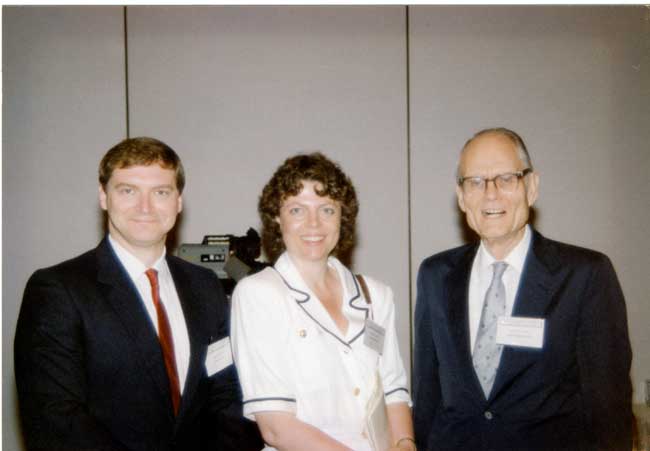 Camilla Benbow and David Lubinski with Julian Stanley (right) in the late 1970s.