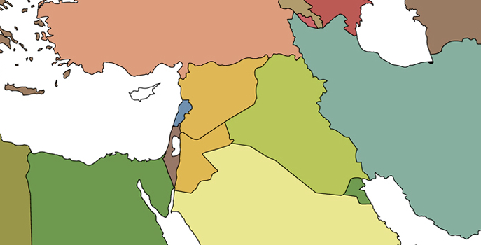 Syria and Iraq on map