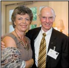 Dean Camilla P. Benbow and Rodes Hart, BA’54, trustee emeritus and chair of the Shape the Future campaign