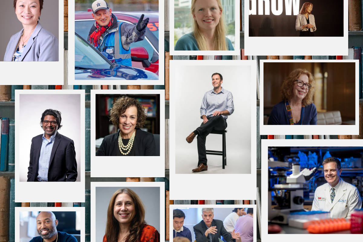 Collage of images of faculty featured in the Quantum Potential story series. 