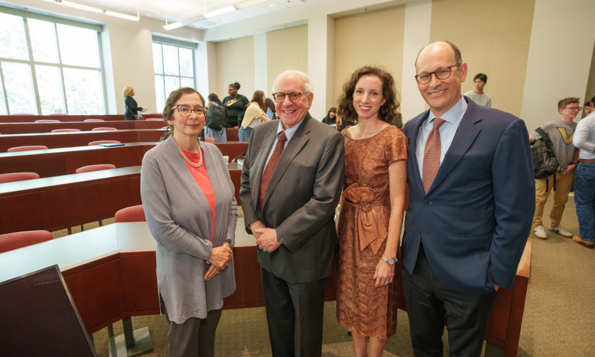 (From L to R) Pamela Karlan, James Blumstein, Rebecca Allensworth, Kevin Stack
