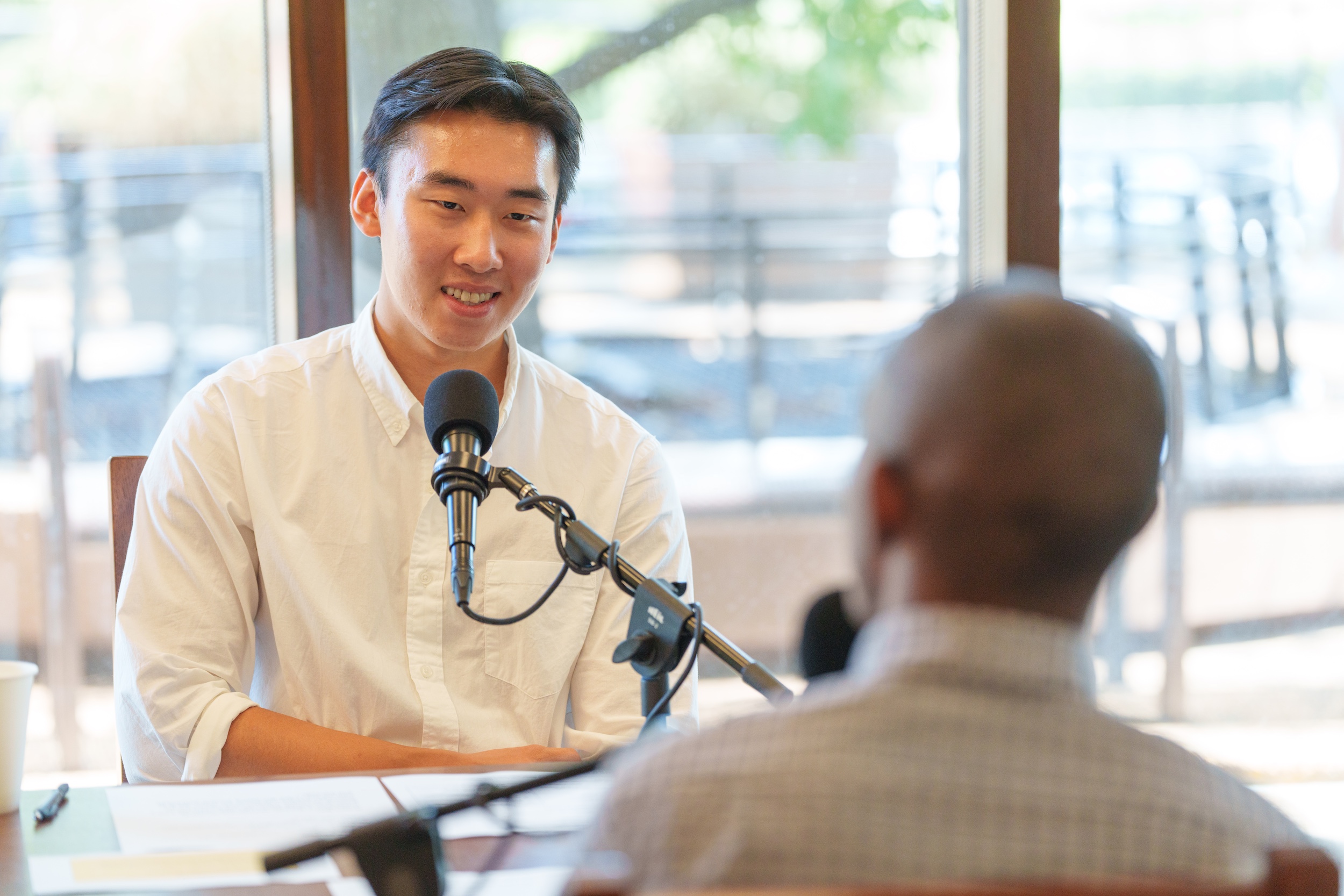 Students participating in the PBS “One Small Step” discussion. 