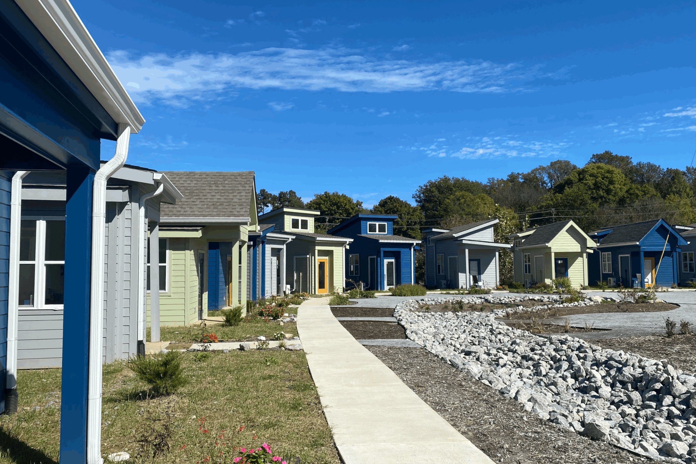 'Tiny homes' at The Village at Glencliff.