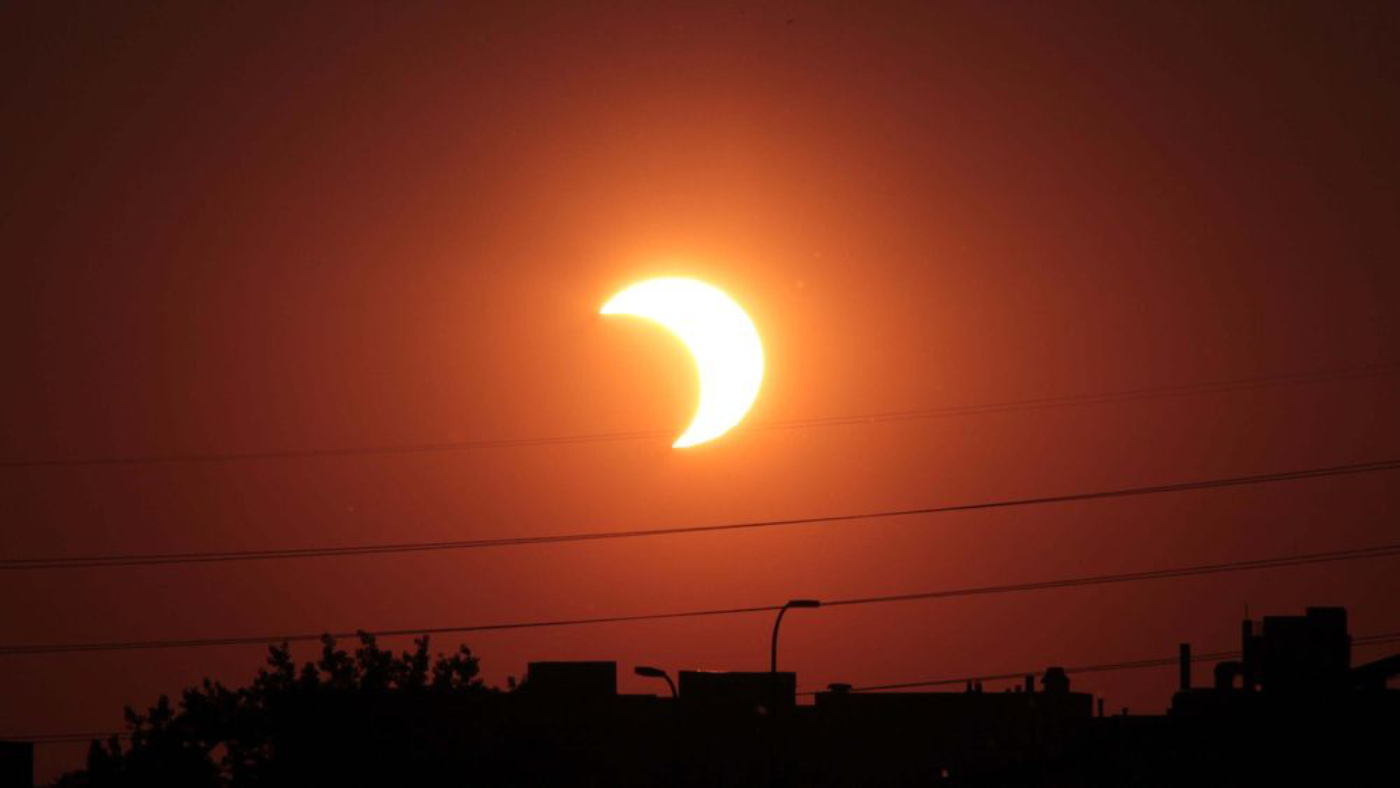 Image of the 2012 partial solar eclipse seen in Minnesota. 