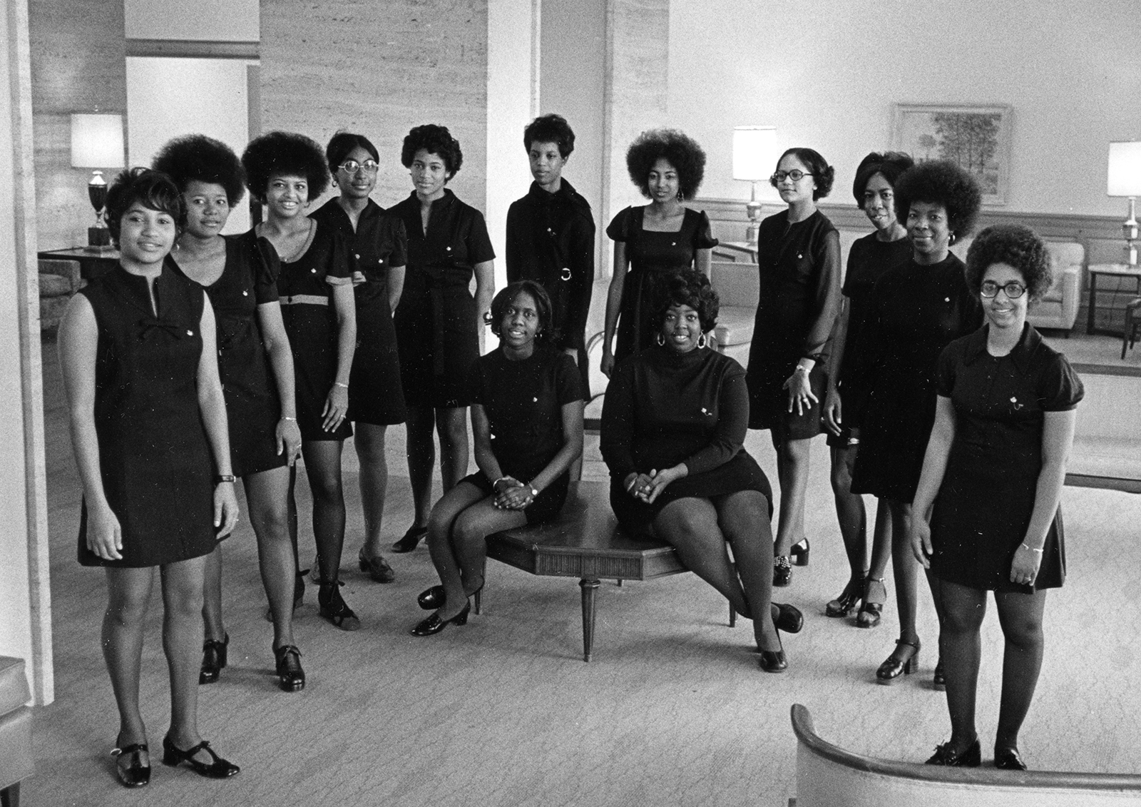 Vanderbilt's original Alpha Kappa Alpha members pose for a photo.