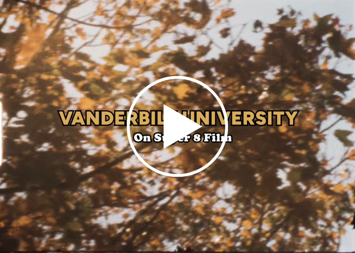 Screengrab of an Instagram video of Vanderbilt's campus on Super 8 film