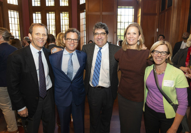 (L to r) John Ingram, Richard Patton, Chancellor Nicholas S. Zeppos, Robin Ingram Patton and Sarah Igo at the 'Bronson' Celebration (Joe Howell/Vanderbilt)