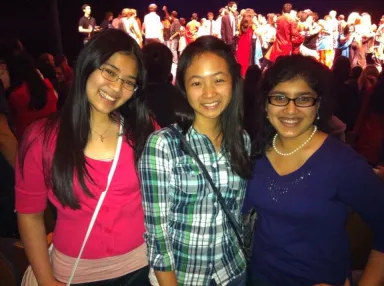 Kavya Sharman, far right, attended the Diwali showcase in her undergrad days. (Submitted photo)