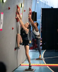 Olivia Busk training with the Vanderbilt Climbing Club (Submitted photo)