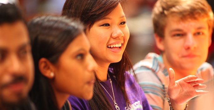 Students at the commons