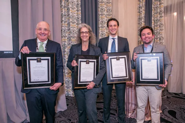 2021 alumni award recipients receive their awards during Vanderbilt Leadership Weekend.