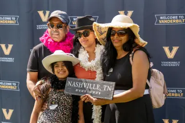First-year students arrive on The Martha Rivers Ingram Commons for Move-In 2023. (Nick Hessler/Vanderbilt University)