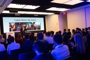 Led by Sevilla, Vanderbilt's career center offered a networking reception and a panel of industry experts.