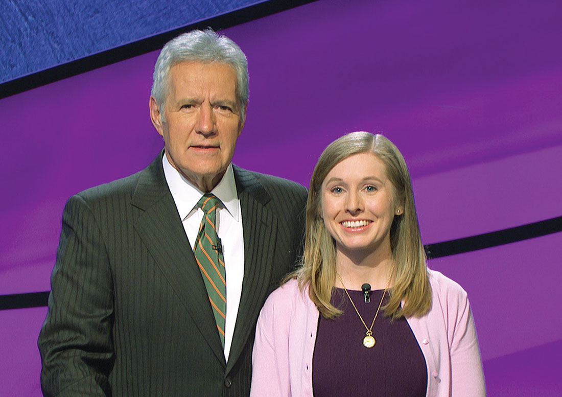 Lalonde with Jeopardy! host Alex Trebek