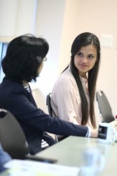 AshleyVega-SoheePark Ashley Vega talking to Sohee Park